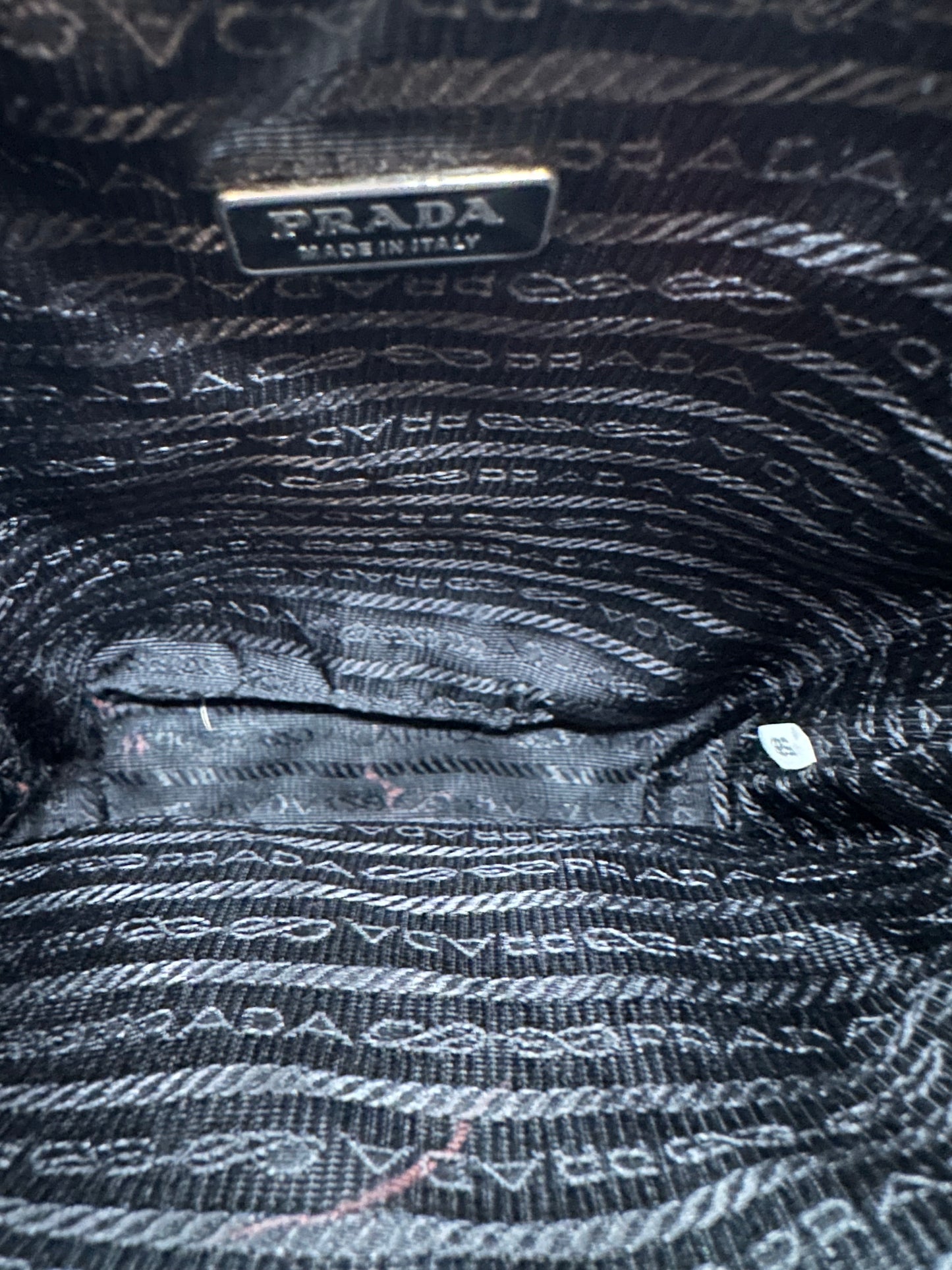 Prada Tessuto Nylon Black/Red 'Stampato' Rose Print Bucket Bag