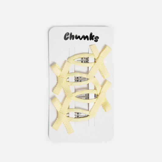 Bow Snap Clips in Butter
