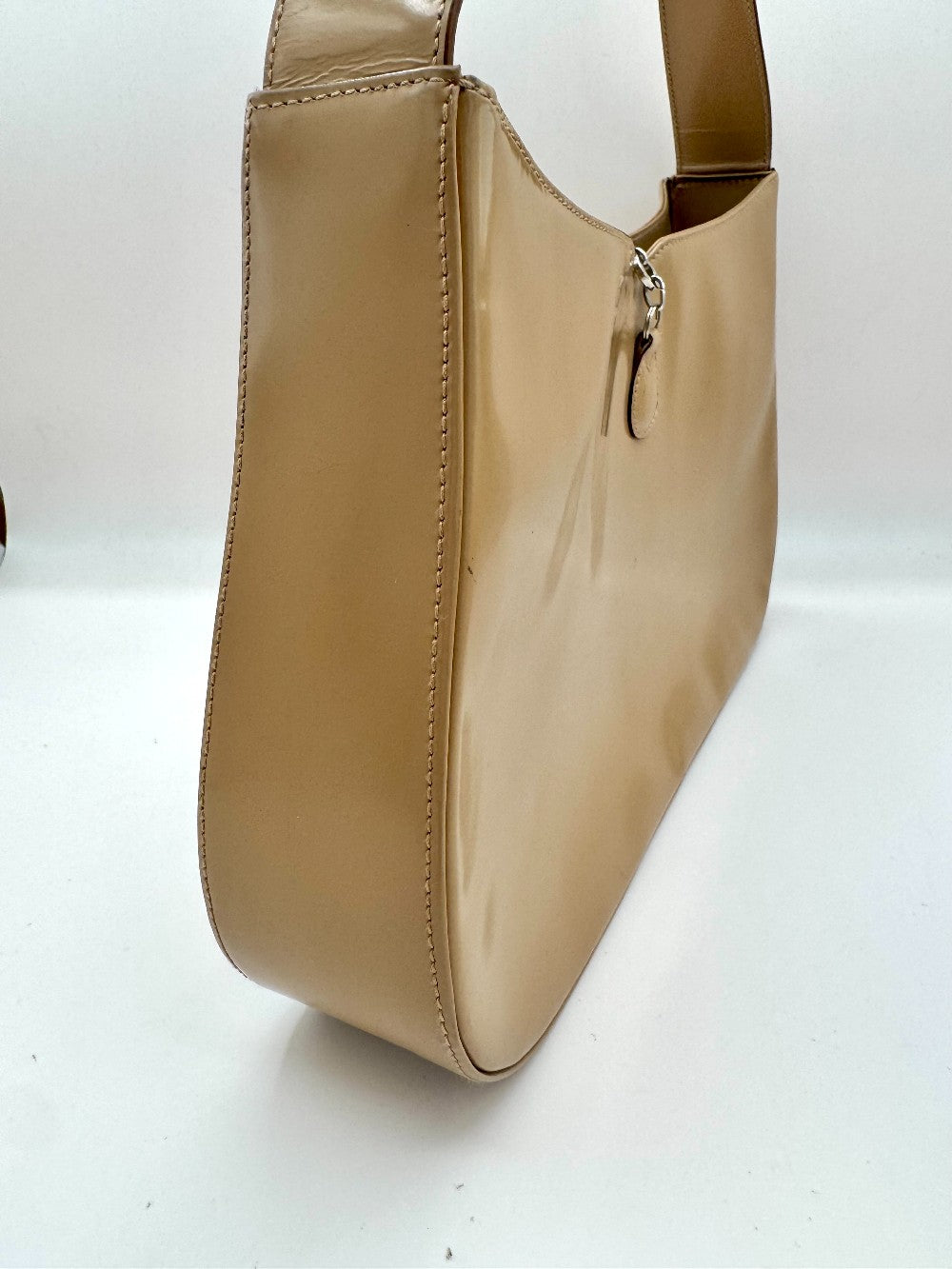 Salvatore Ferragamo Tan Patent Leather Bag|2419