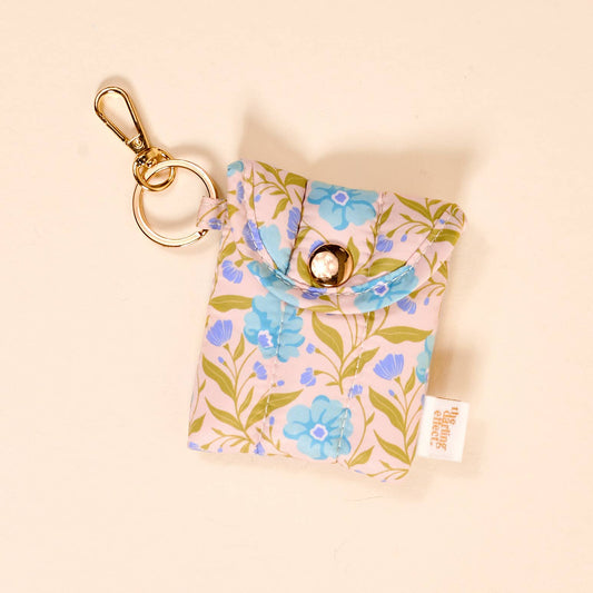 Puffy Earbud Case–Poppin' Petals Aqua