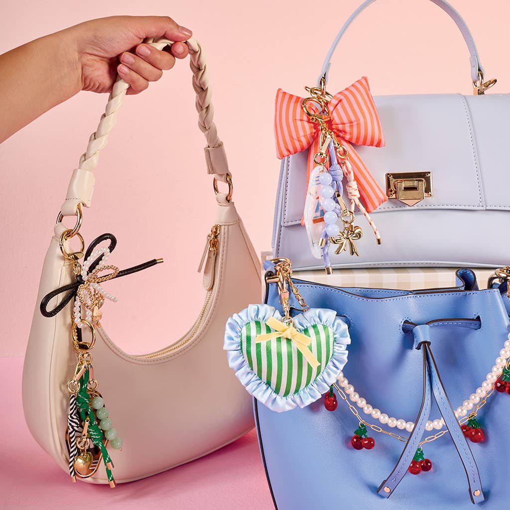 Mini Mirror Bag Charm- Strawberry