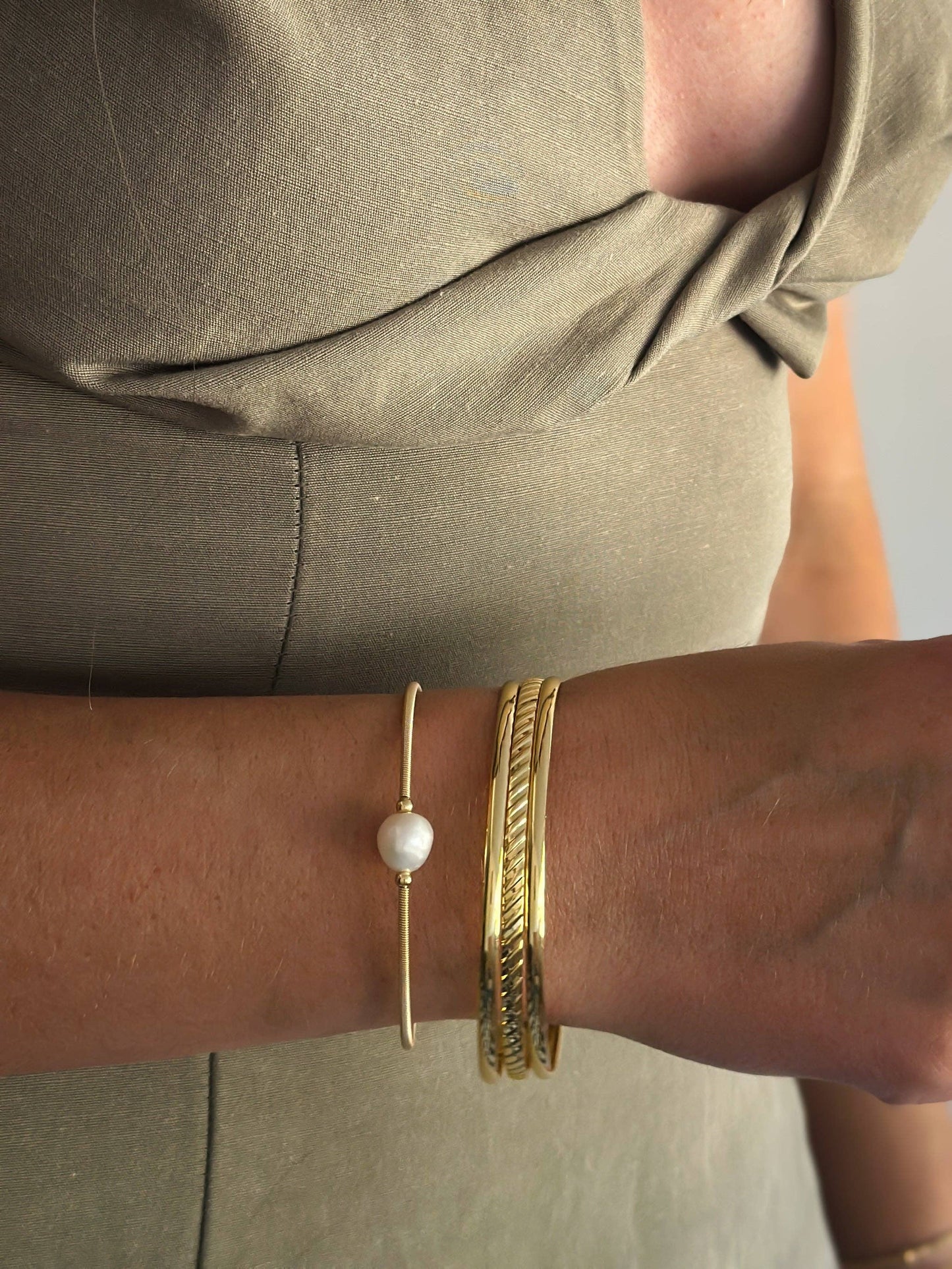 Pearl Cuff Bangle