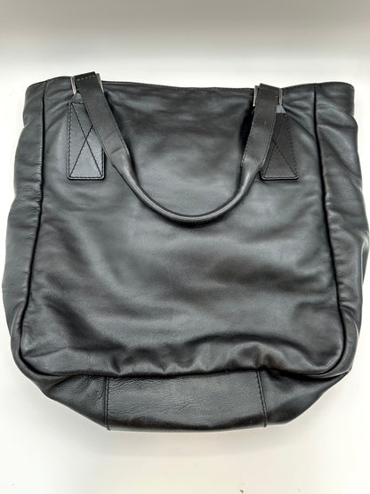 Christian Dior Black Leather 'Rebelle' Tote Bag