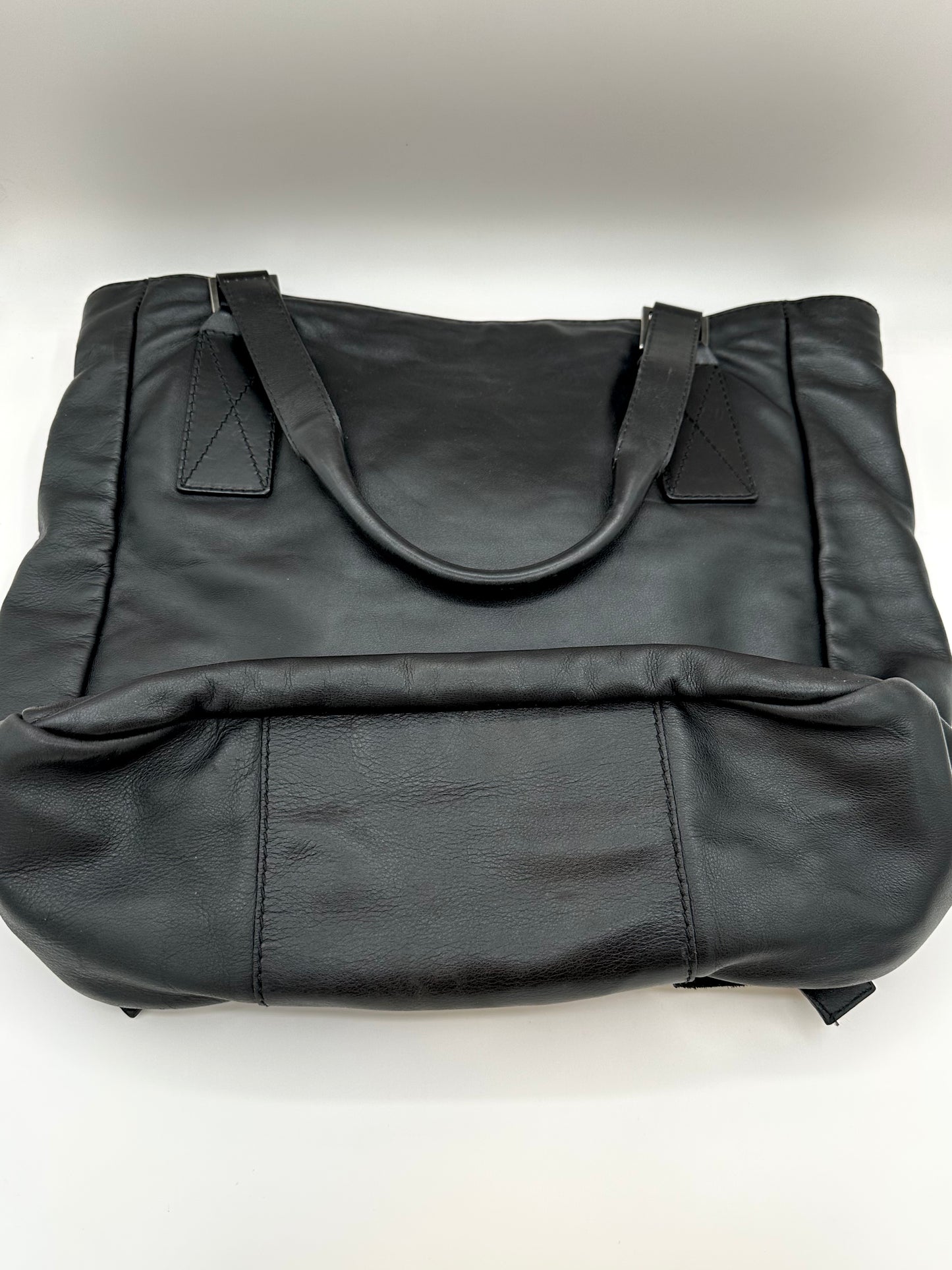 Christian Dior Black Leather 'Rebelle' Tote Bag