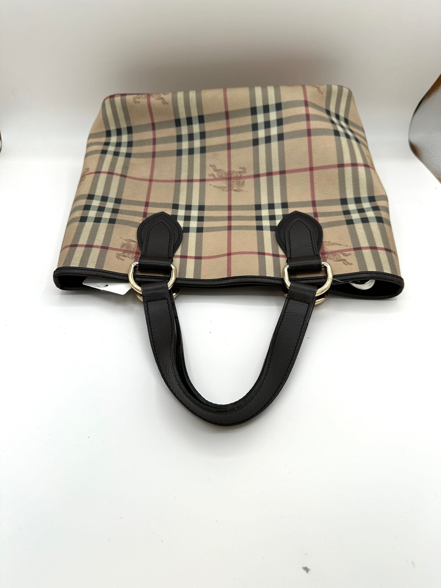 Burberry Haymarket Check Coated Canvas Tote Bag