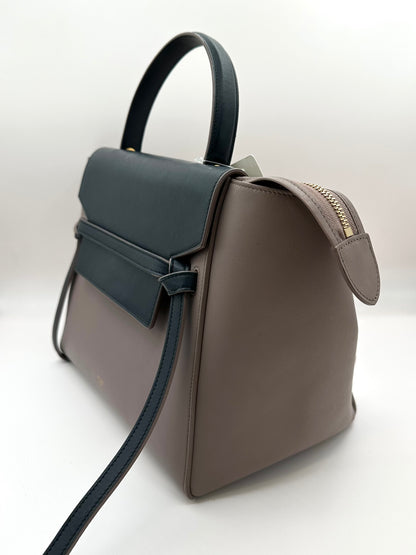 Celine Taupe/Navy 'Mini Belt Bag'