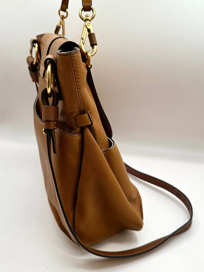 Chloe Brown Leather 'Lexa' Medium Shoulder Bag