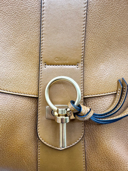 Chloe Brown Leather 'Lexa' Medium Shoulder Bag