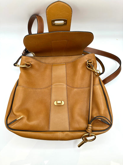 Chloe Brown Leather 'Lexa' Medium Shoulder Bag