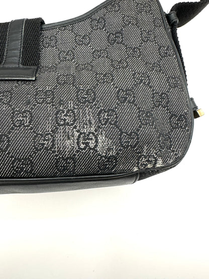 Gucci Black Monogram Denim 'Jackie' Bag