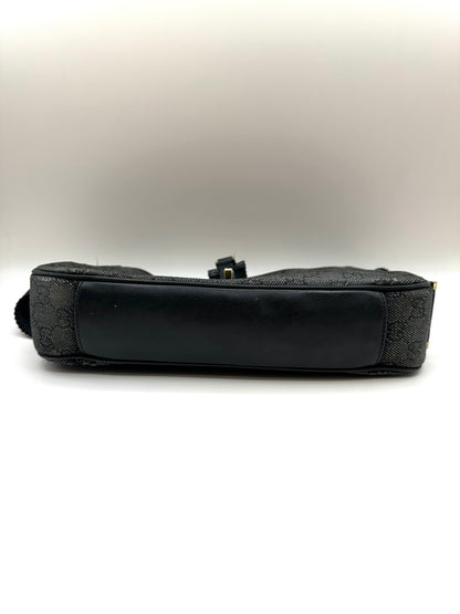 Gucci Black Monogram Denim 'Jackie' Bag