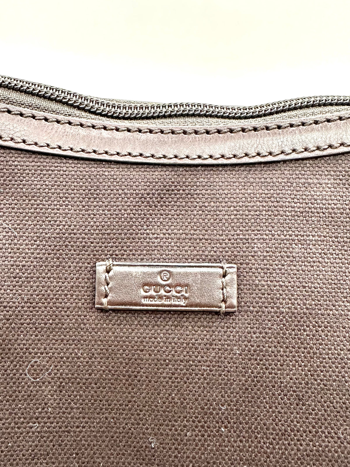 Gucci Dark Brown 2000's Canvas Shoulder Bag