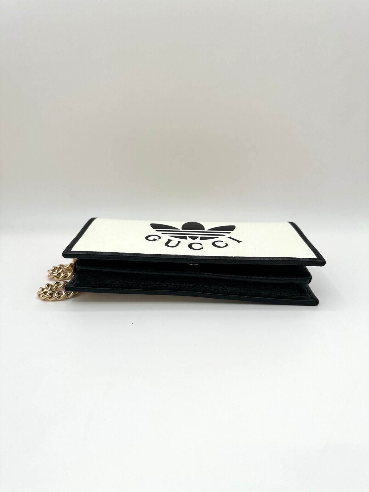 Gucci x Adidas White Wallet on Gold Chain