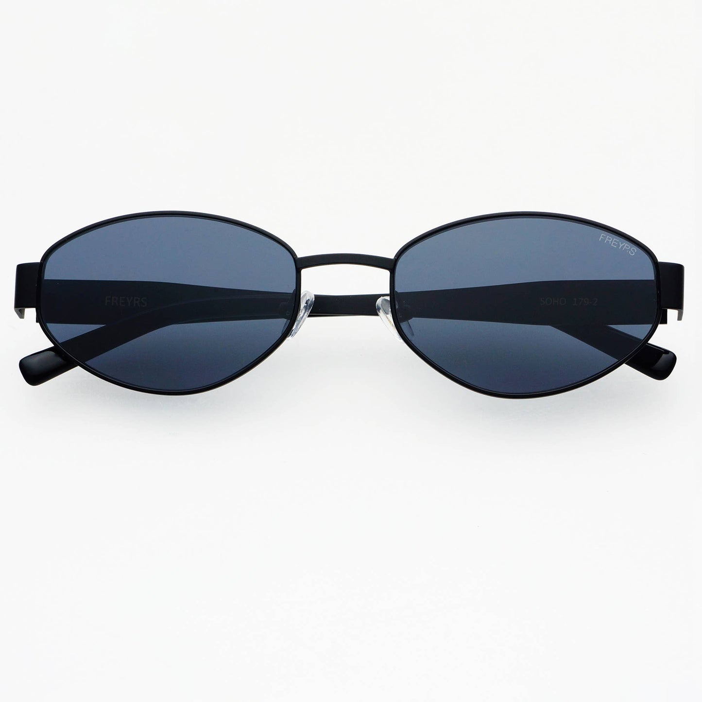 Soho Womens Oval Sunglasses Black