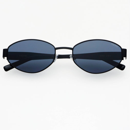 Soho Womens Oval Sunglasses Black