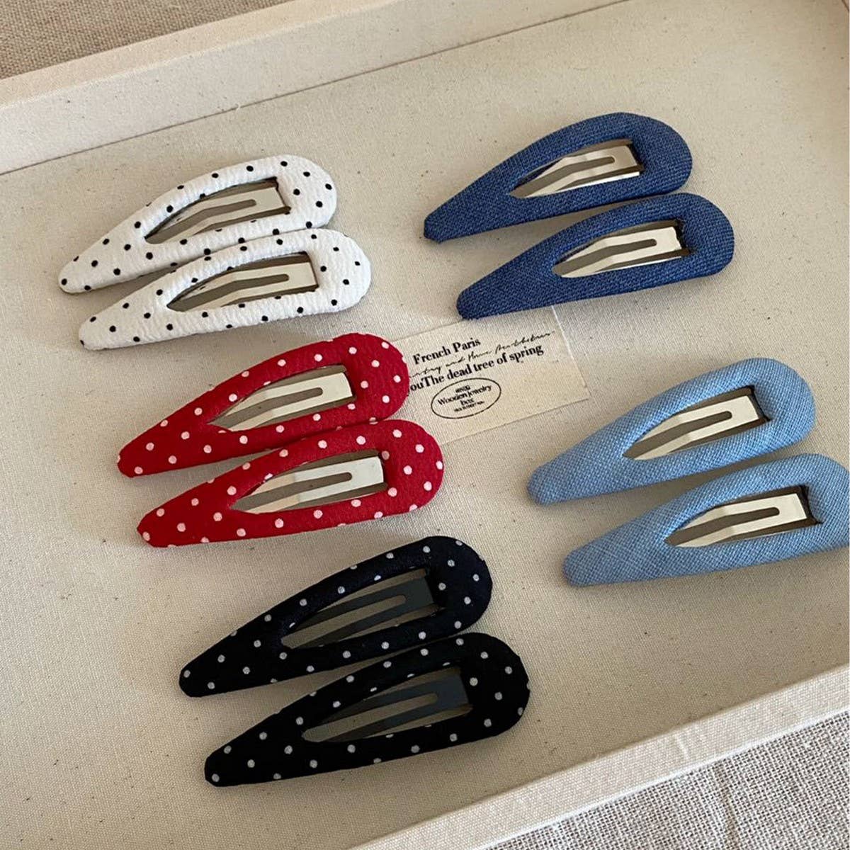 Red Polka Dot BB Clip Cute Side Bangs Clip