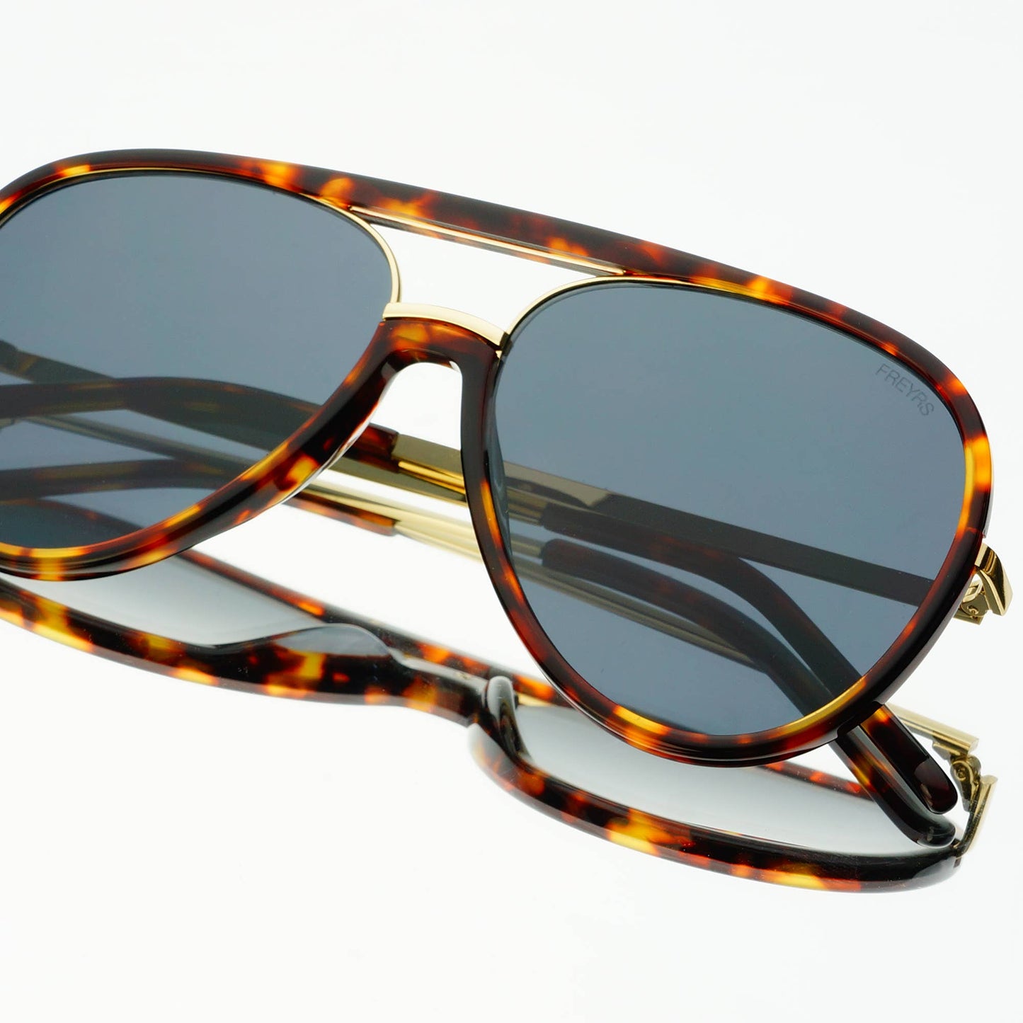 Shay (NEW) Unisex Aviator Sunglasses Tortoise/Light Grey